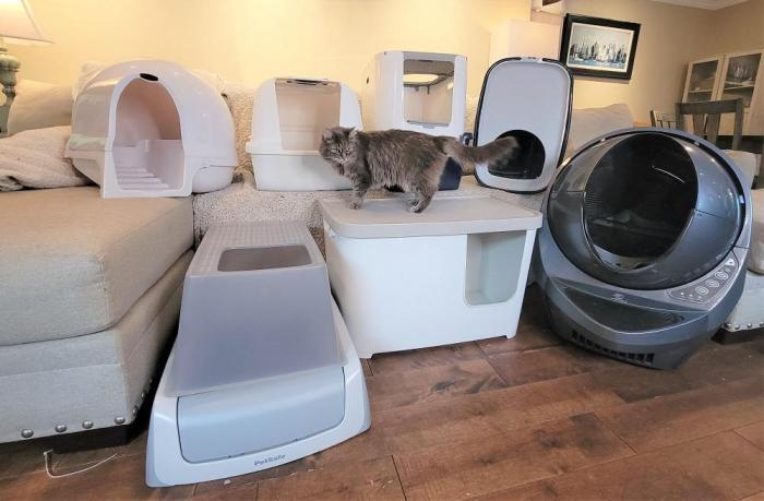 Dog proof cat litter box