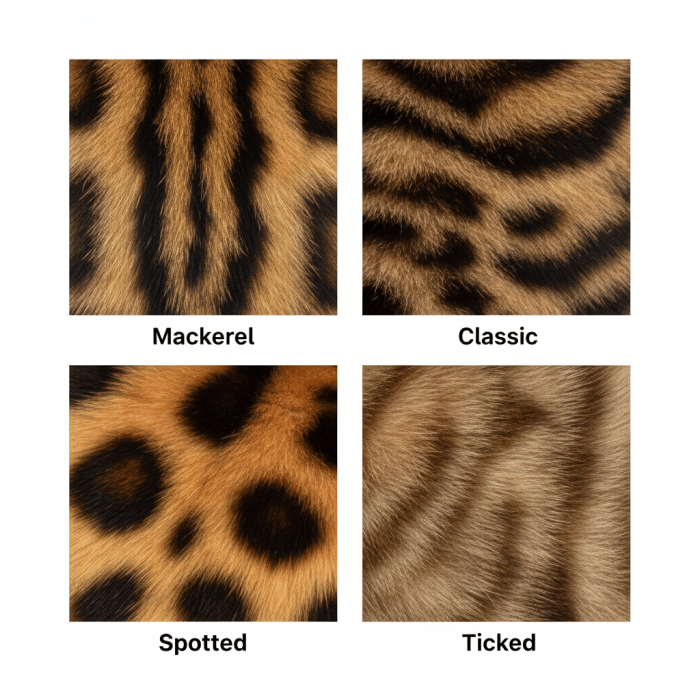The four main patterns - Tabby Cat Society