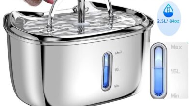 Stainless Steel Cat Water Fountain 11L USB Charge For Dishwasher ...