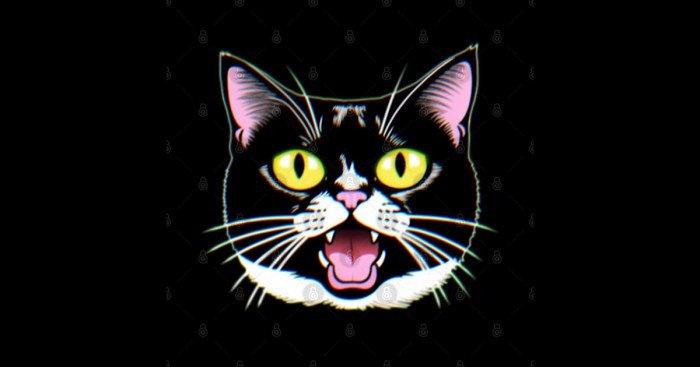 Portrait of a Black and White Tuxedo Cat Stock Image - Image of kitty ...