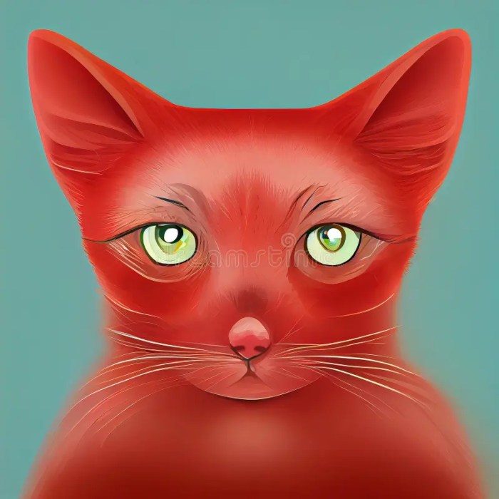 Cute red cartoon cat illustration | Premium AI-generated vector